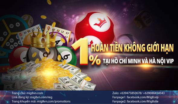 1% HOÀN TIỀN THUA CƯỢC TẠI HỒ CHÍ MINH VIP & HÀ NỘI VIP